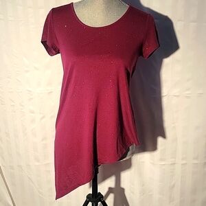 Juicy Couture Women's Magenta Purple Glitter Sparkle Shirt, Size: S
